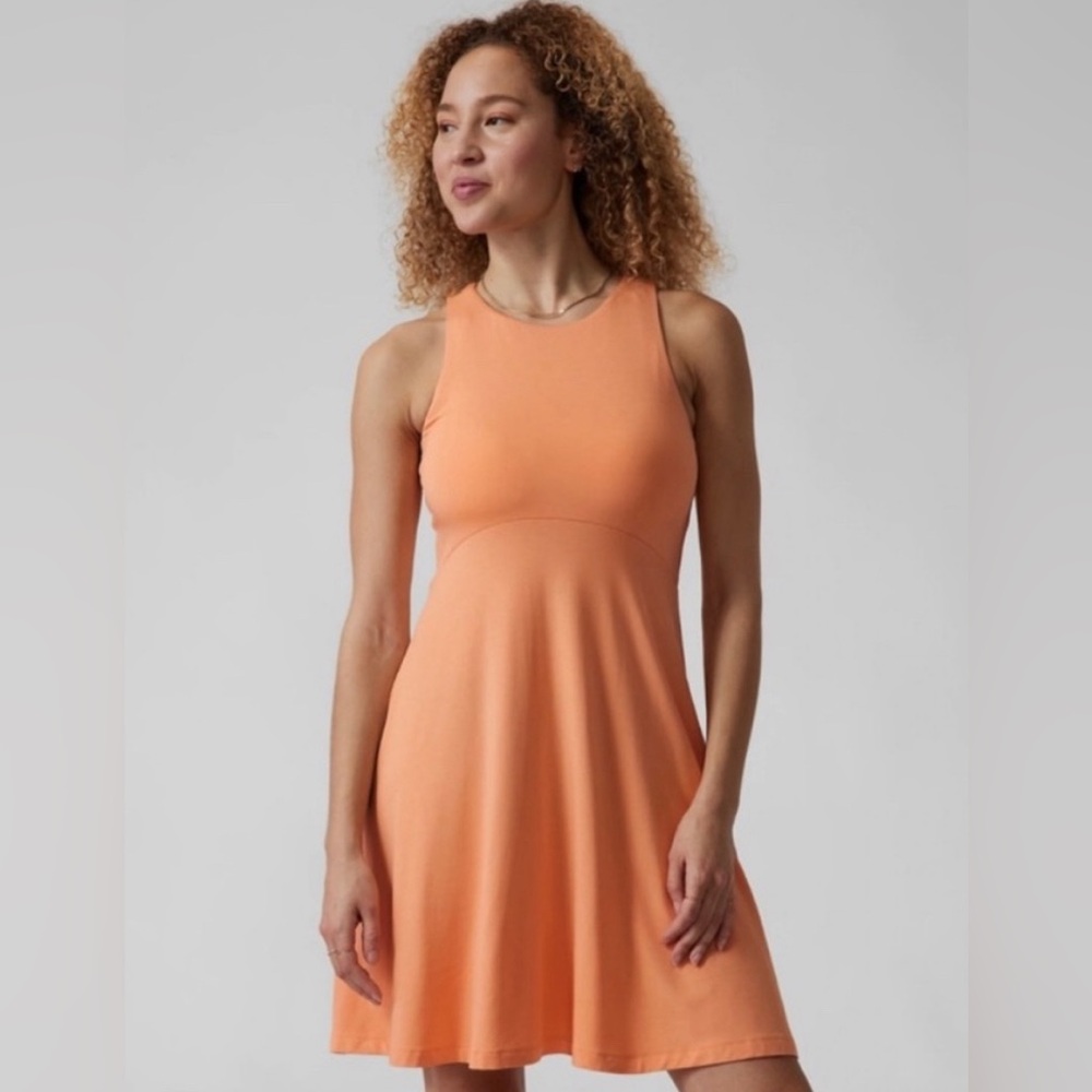 Athleta Santorini Thera Dress in Peach Orange (SP)